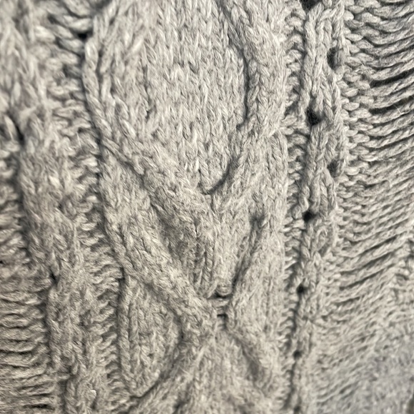 Anthropologie Sleeping on Snow Grey Knit Collared Soft Pretty Vest. - Picture 3 of 9